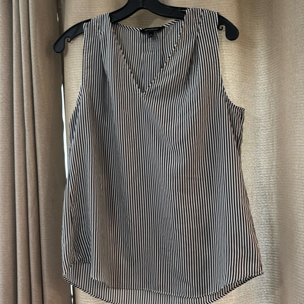 Banana Republic Blue  and White Striped Sleeveless Top S